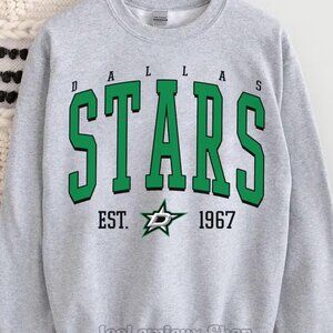 Throwback Dallas Stars Hockey Sweatshirt Retro Dallas Stars Shirt Sweater